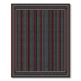 Red Black Geometric Stripe Area Rug
