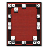 Red Dice Backgammon Board Rug