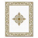 Gold and Silver Ornate Golden Medallion Area Rug
