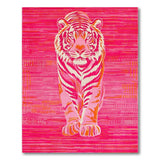 Bold Pink Tiger Stripe Area Rug