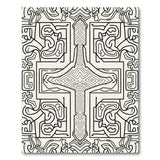 Celtic Knotwork Area Rug - Black White