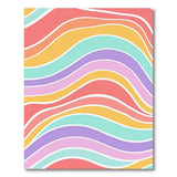 Abstract Area Vibrant Wavy Multi-Color Area Rug