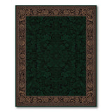 Dark Green Ornate Persian Area Rug