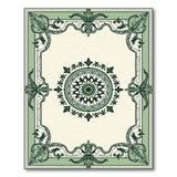 Green Ornate Green Mandala Floral Area Rug