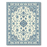 Ornate Blue Persian Floral Area Rug