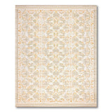 Cream Beige Geometric Motif Area Rug