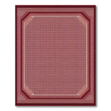 Red Intricate Red Persian Border Area Rug