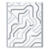 Grey Maze Geometric Area Rug