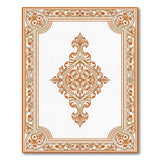 Ornate Gold Border Persian Rug