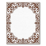 Brown and Tan Ornate Brown Floral Border Area Rug
