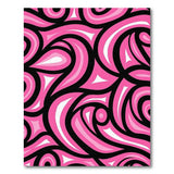 Hot Pink Swirl Abstract Area Rug
