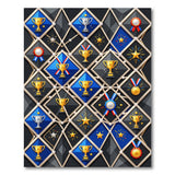 Geometric Victory Trophies Area Rug