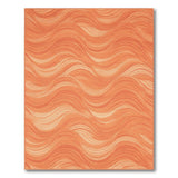 Orange Wavy Ripple Area Rug