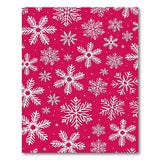Red Festive Red Snowflake Pattern Area Rug