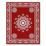 Red Persian Mandala Area Rug