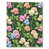 Vibrant Sweet Pea Floral Area Rug