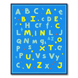 Playful Multi-Color Alphabet Kids Area Rug