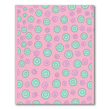 Playful Pink Mint Green Organic Shapes Area Rug