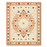 Orange Southwestern Tribal Mandala Rug