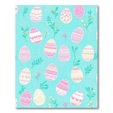 Whimsical Easter Eggs on Teal Area Rug