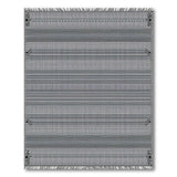Geometric Modern Black White Geometric Striped Woven Rug
