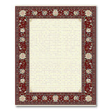 Red Floral Border Traditional Persian Area Rug