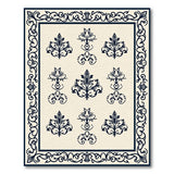 Traditional Persian Ornate Black Floral Persian Area Rug