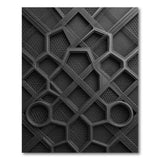 Modern Black Geometric Hexagon Area Rug