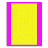 Vibrant Pink Polka Dots on Yellow Area Rug
