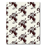Maroon Floral Silhouette Area Rug