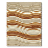 Wavy Brown Tan Abstract No. 2 Area Rug