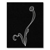 Minimalist Vine Swirl Line Art Area Rug