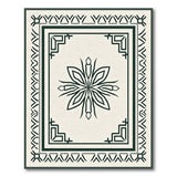Beige Persian Medallion Area Rug with Floral Motif