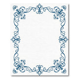 Blue and Teal Ornate Navy Blue Floral Border Rug