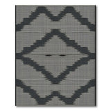 Geometric Modern Black and White Black White Geometric Wave Area Rug