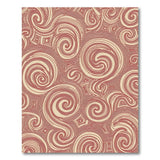 Red Swirl Abstract Red Area Rug