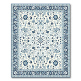 Blue and Teal Indigo Floral Persian Area Rug