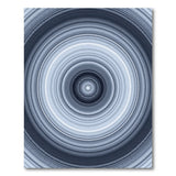 ODIKA Modern Abstract Concentric Circle Blue Machine Washable Area Rug, Low Pile Non-Slip & Pet Friendly