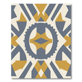 Slate Grey Gear Motif Area Rug