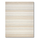 Beige Gray Horizontal Striped Area Rug