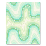 Teal Green Fluid Wave Abstract Area Rug