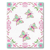 Whimsical Butterfly Floral Area Rug