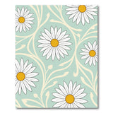 Mint Green Daisy Floral Vintage Area Rug