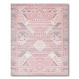 Blush Pink Heritage Tribal Area Rug