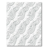 Abstract Grey Fish Wave Area Rug