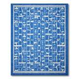 Indigo Blue White Geometric Bow Area Rug