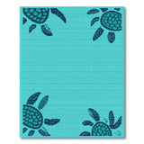 Teal Sea Turtles Coastal Area Rug