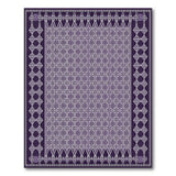 Purple Purple Lattice Geometric Area Rug