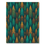 Teal Pine Forest Area Rug