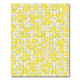 Vibrant Yellow Hibiscus Hexagon Area Rug